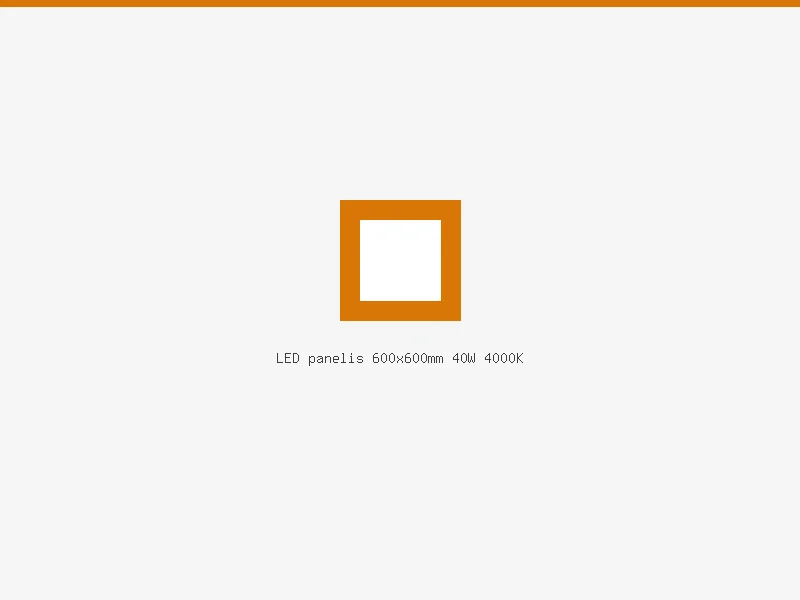 LED Panel 600x600mm 40W 4000K